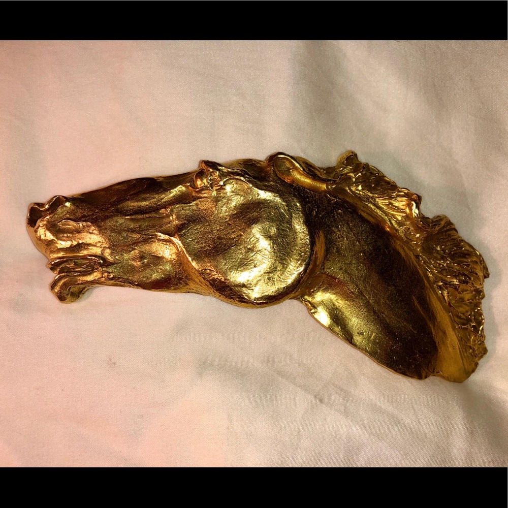 1974 Christopher Ross horse head belt buckle